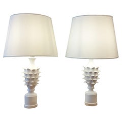 Rare and Superb Pair of Jean Roger Lamps, circa 1960-1970
