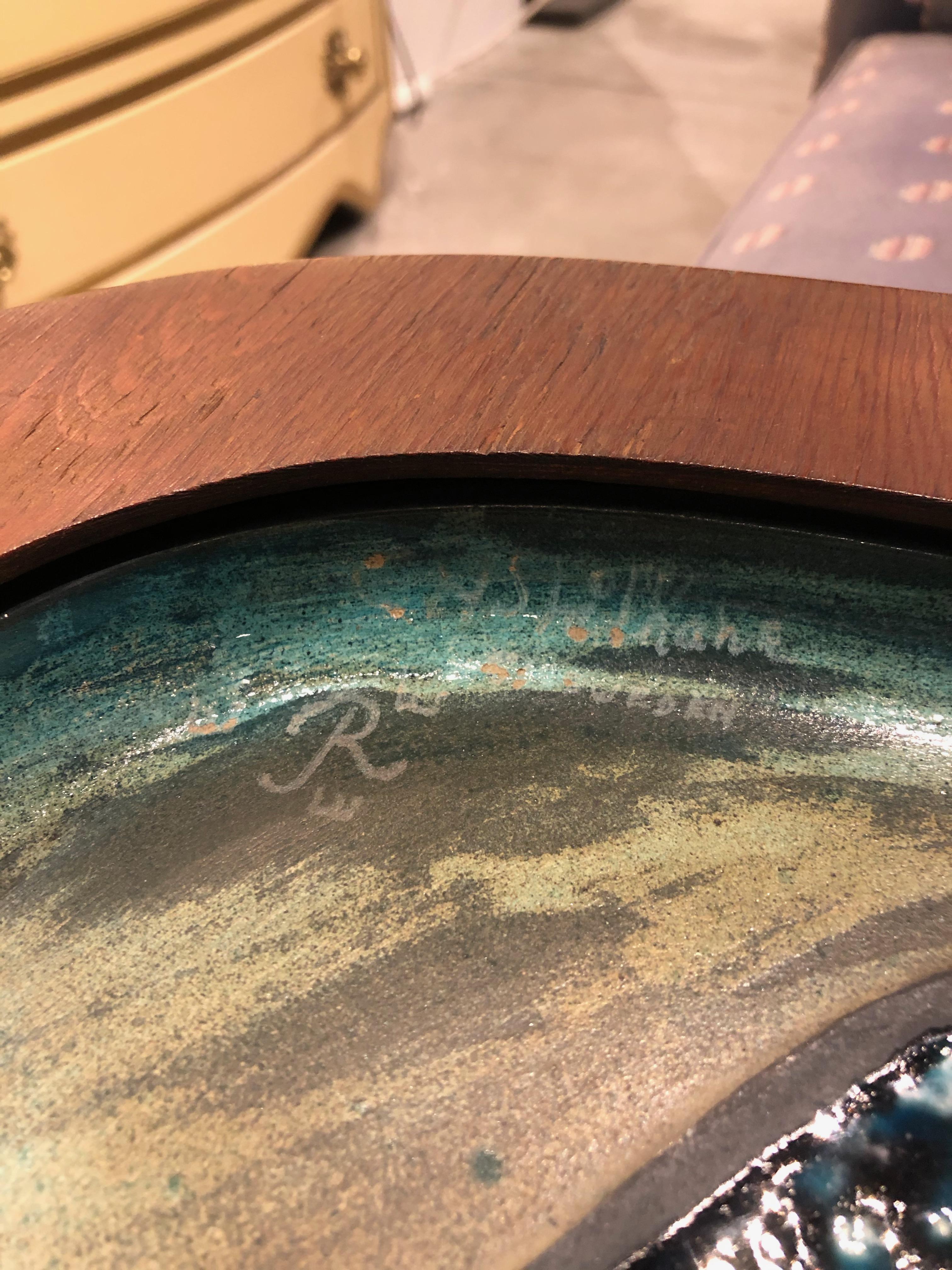 Rare and Unique Ceramic Plaque by Carl-Harry Stålhane for Rörstrand Sueco en venta