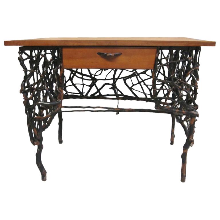 Rare and Unique Modern Craftsman / Adirondack Twig Writing Desk For ...
