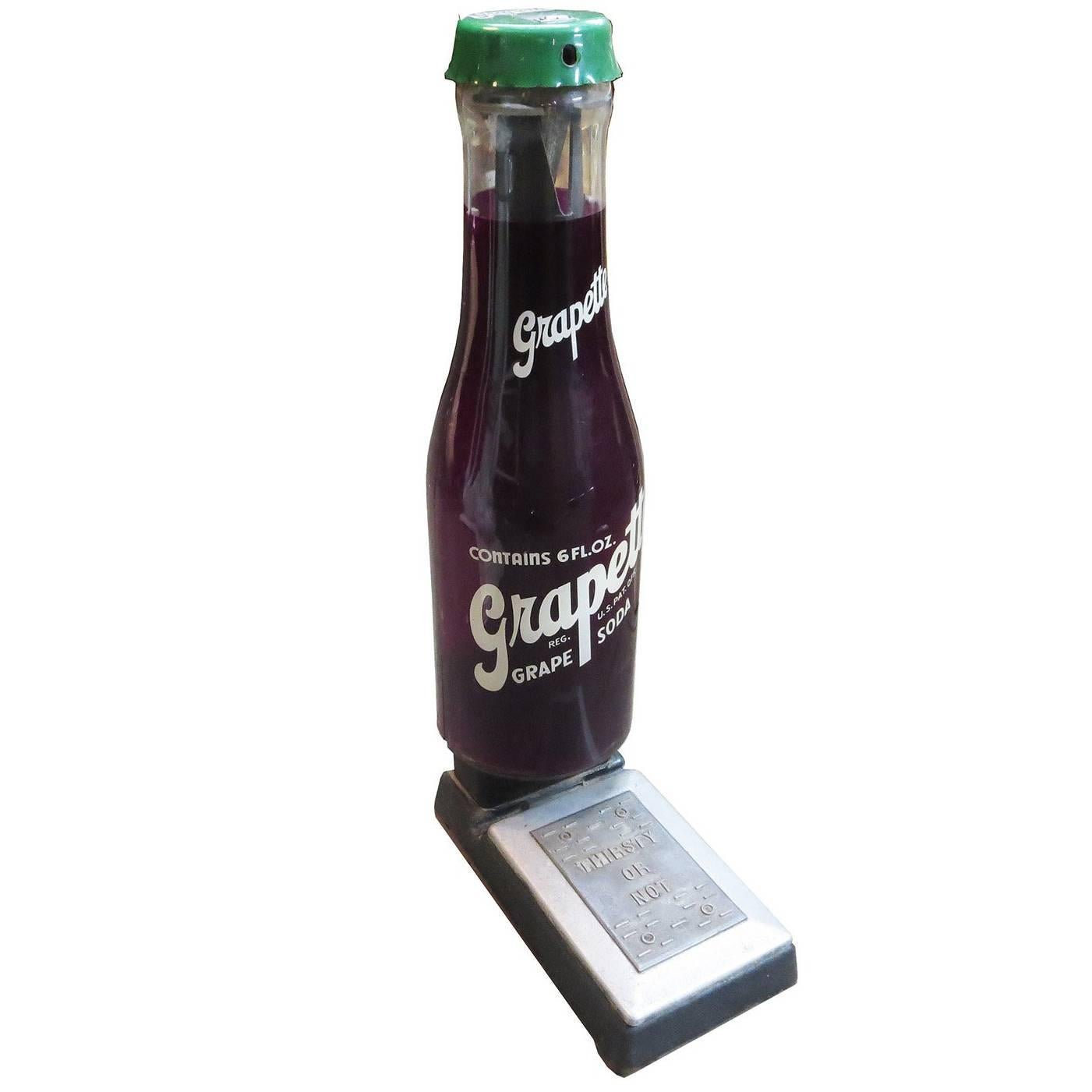 Rare and Unusual 1950s Grapette Soda Bottle Scale