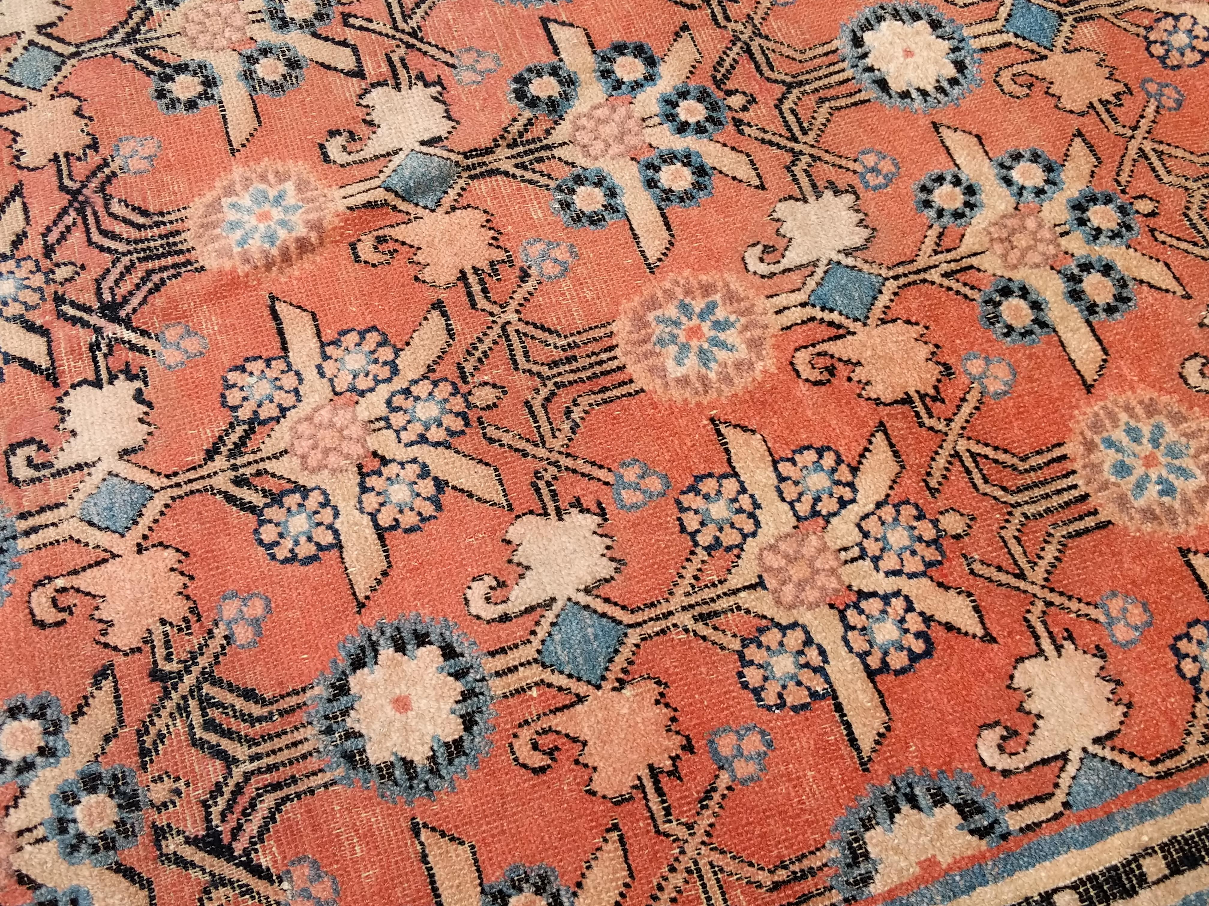 Rare and Unusual Antique Kashgar Rug with Mughal Pattern For Sale 2