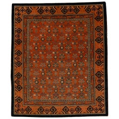 Rare and Unusual Antique Kashgar Rug with Mughal Pattern