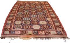 Seltener und ungewöhnlicher antiker Khotan-Kelim-Teppich