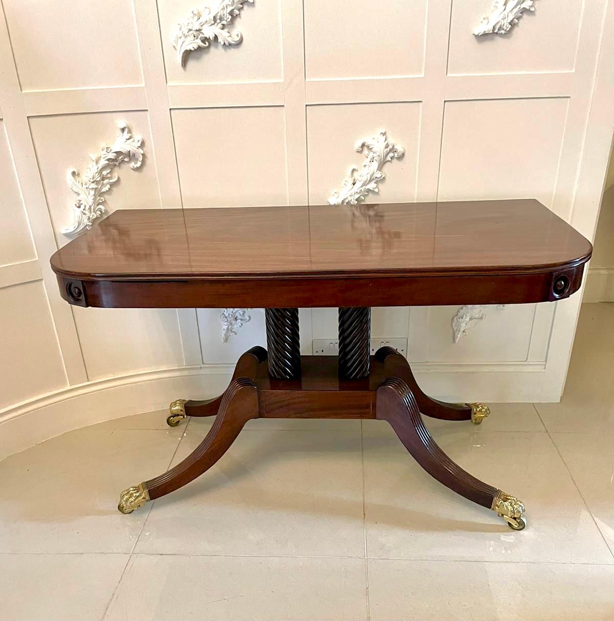 Rare and Unusual Antique Regency Quality Mahogany Shaped Metamorphic Table For Sale 1