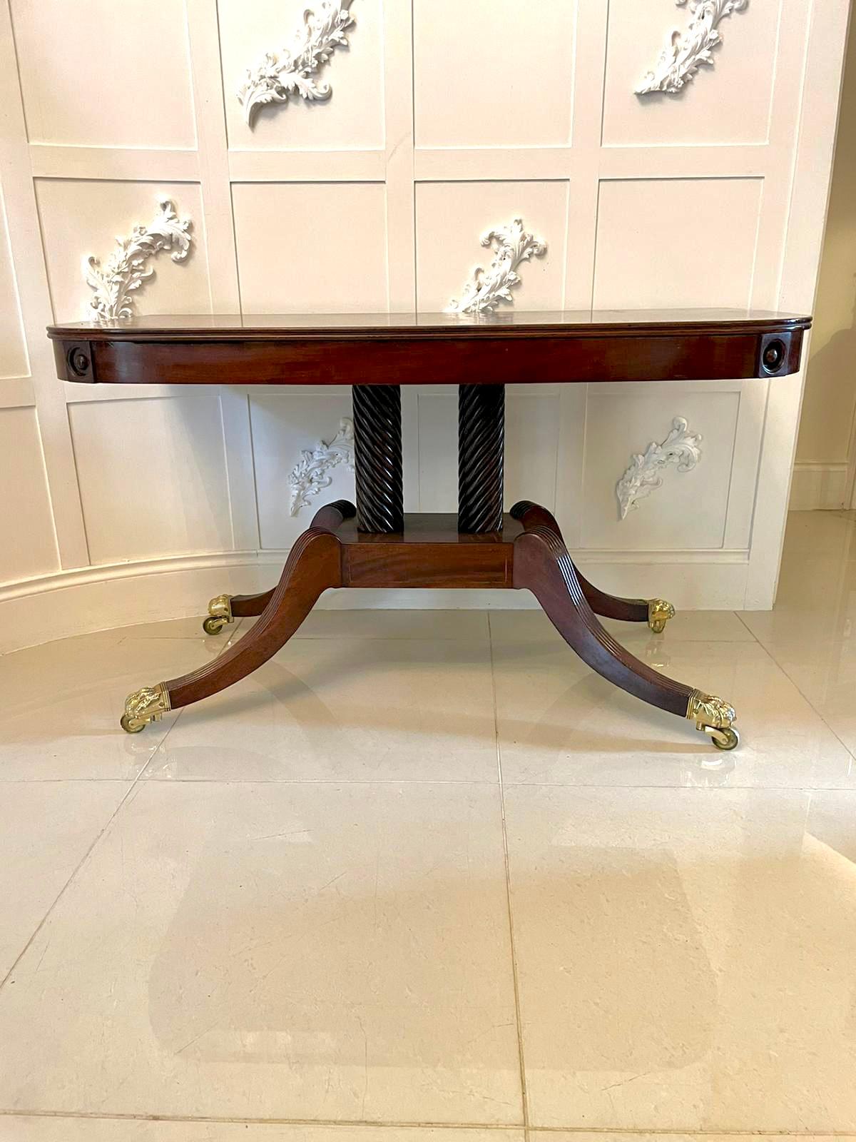 Rare and Unusual Antique Regency Quality Mahogany Shaped Metamorphic Table For Sale 2