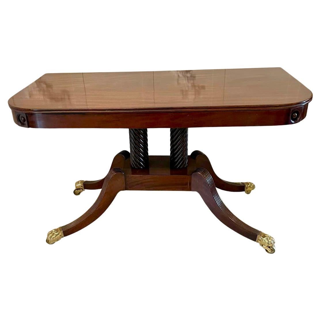 Rare and Unusual Antique Regency Quality Mahogany Shaped Metamorphic Table For Sale