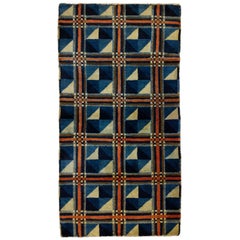 Antique Rare and Unusual Art Deco Chinese Rug