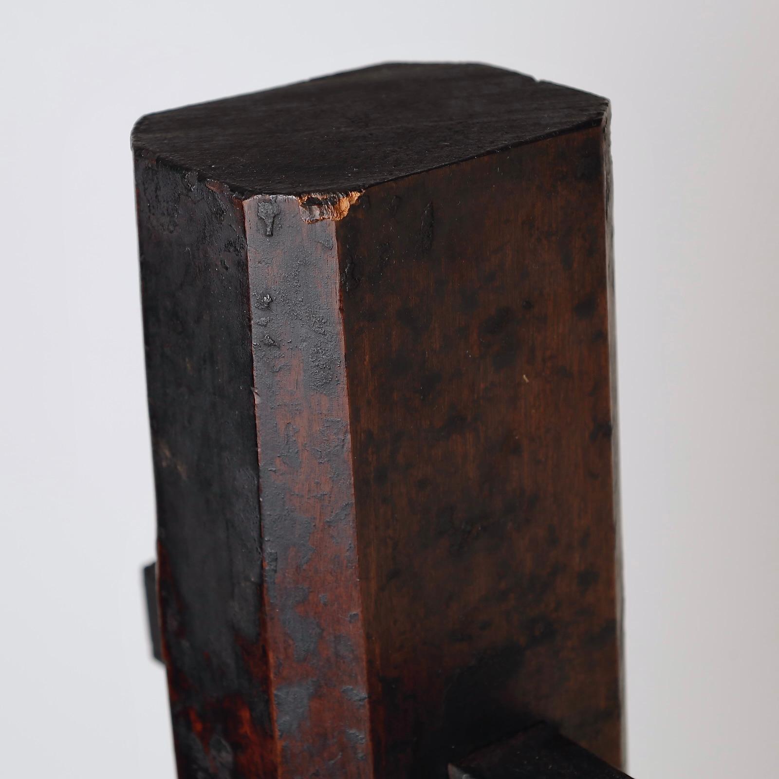 Japanese Rare and Unusual Edo-Period Wooden Brazier Hook – 19th Century For Sale