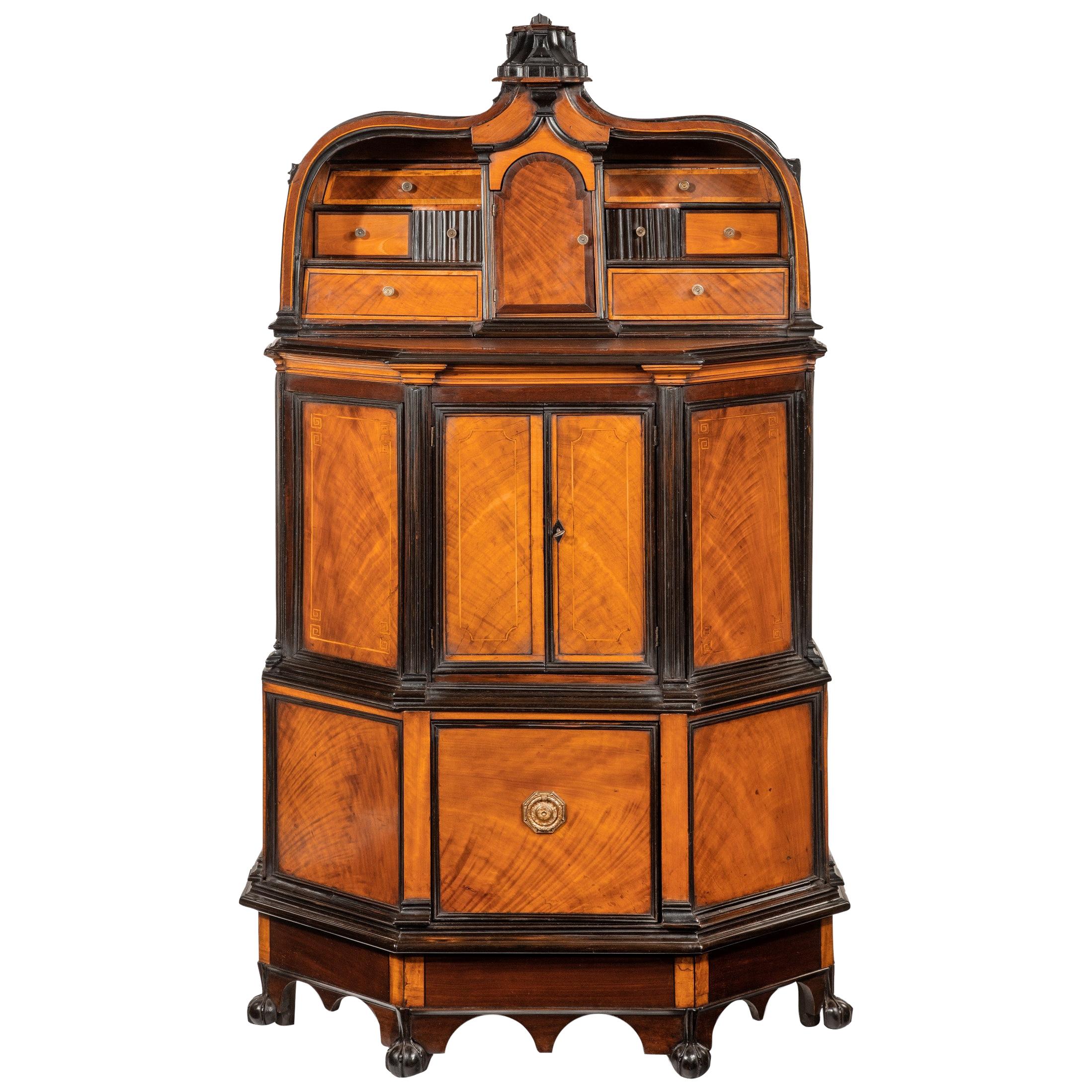 Rare and Unusual Indian Cupboard Made for the Dutch or English Market For Sale