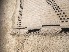 Rare and Unusual Mid-Century Modern Beni Ouarain Wool Berber Rug