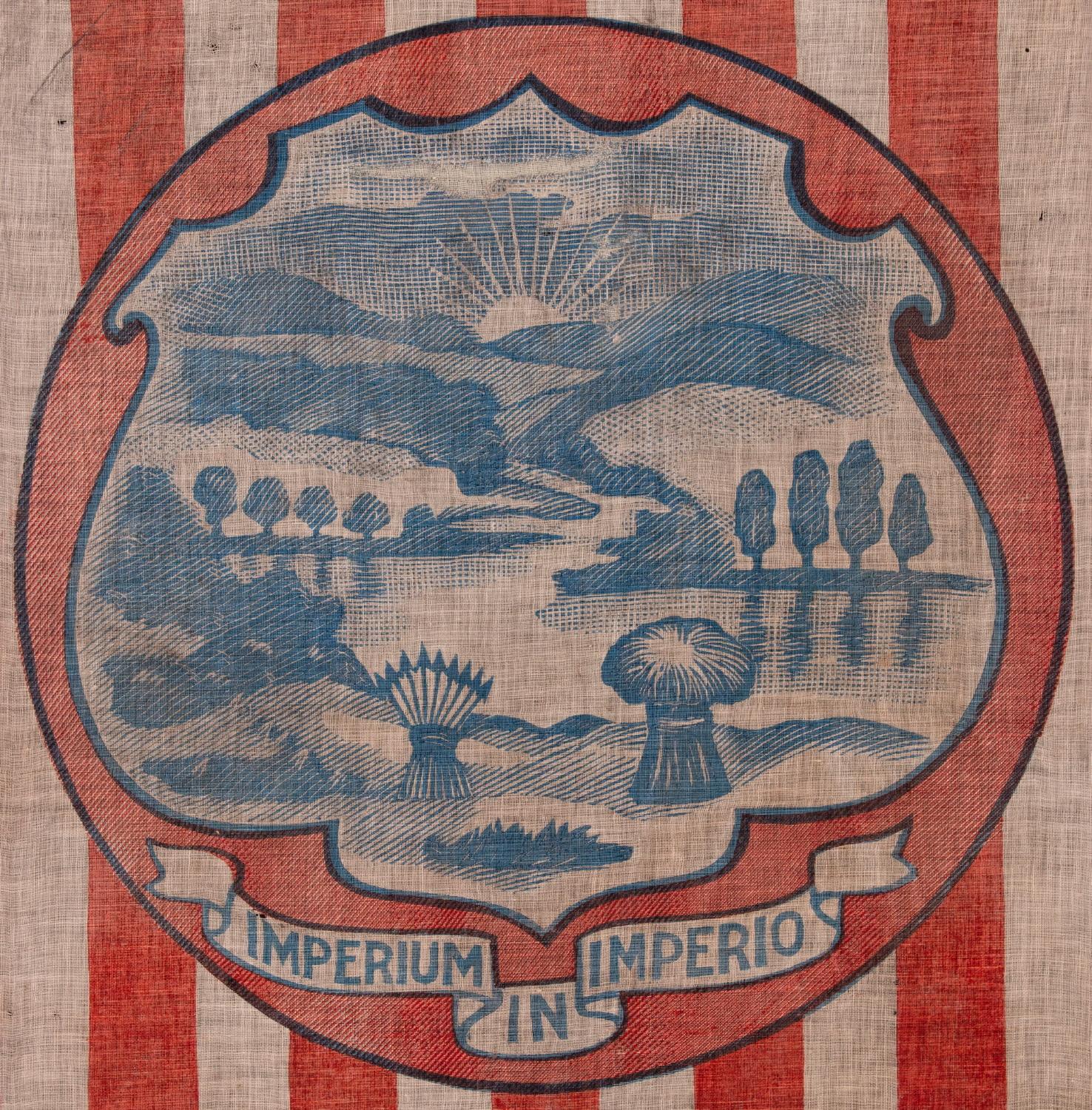 American Rare and Unusual Ohio State Seal Banner ca 1890-1905