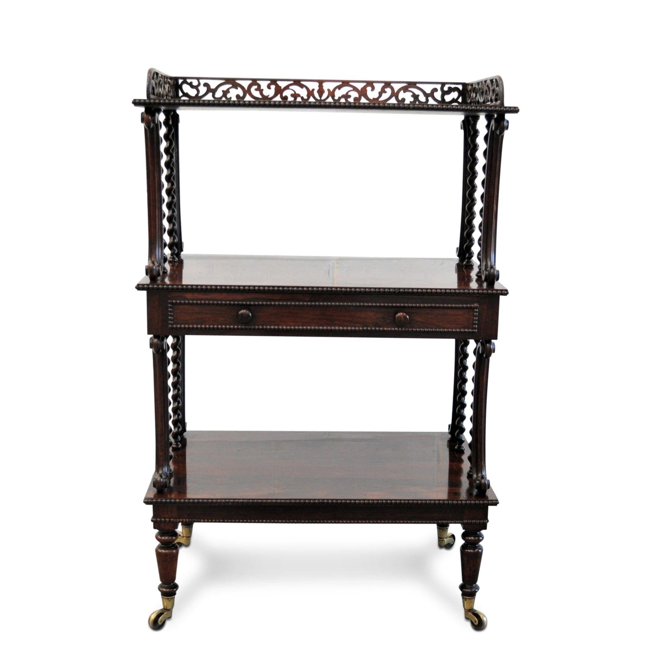 English Rare and Unusual Regency Etagere For Sale