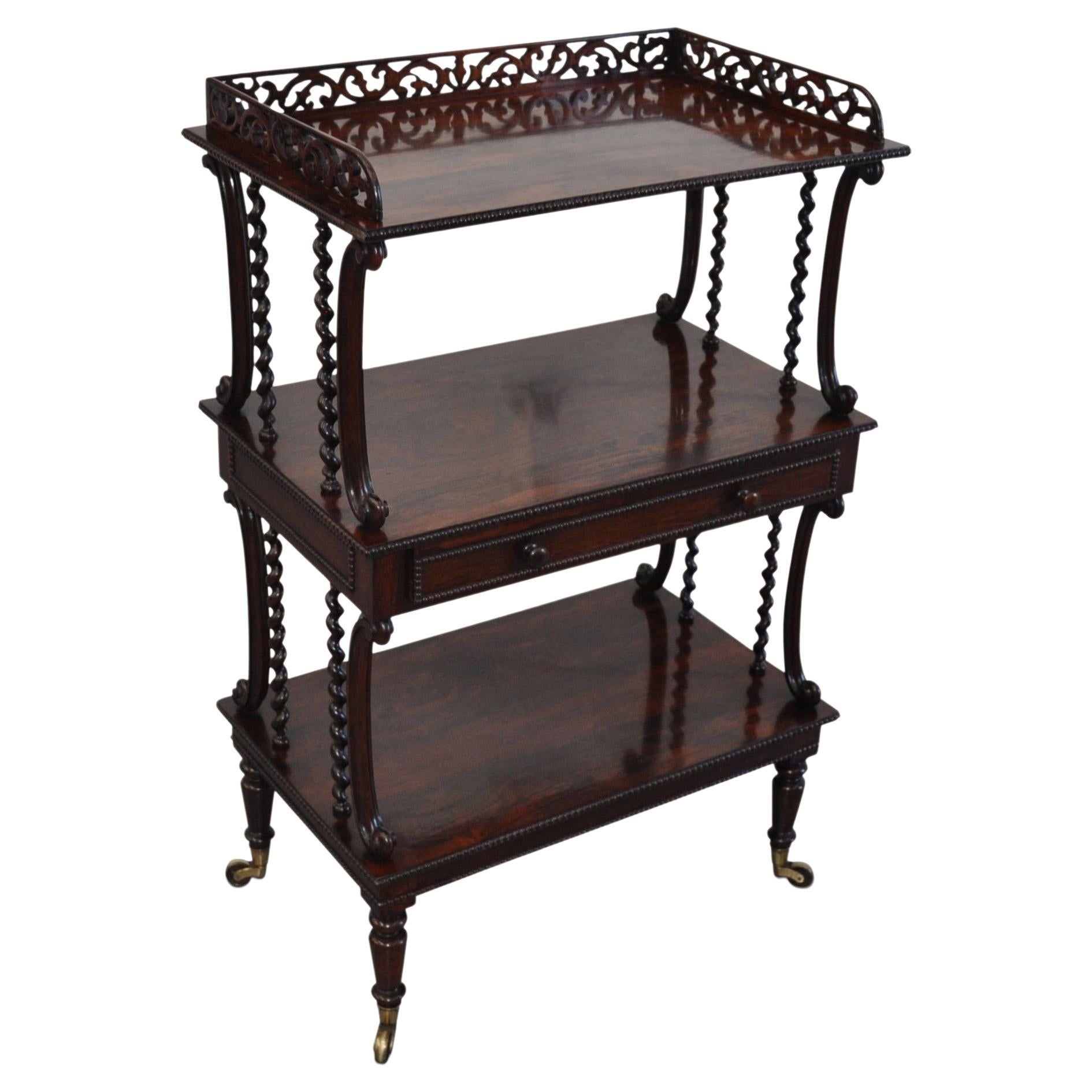 Rare and Unusual Regency Etagere For Sale