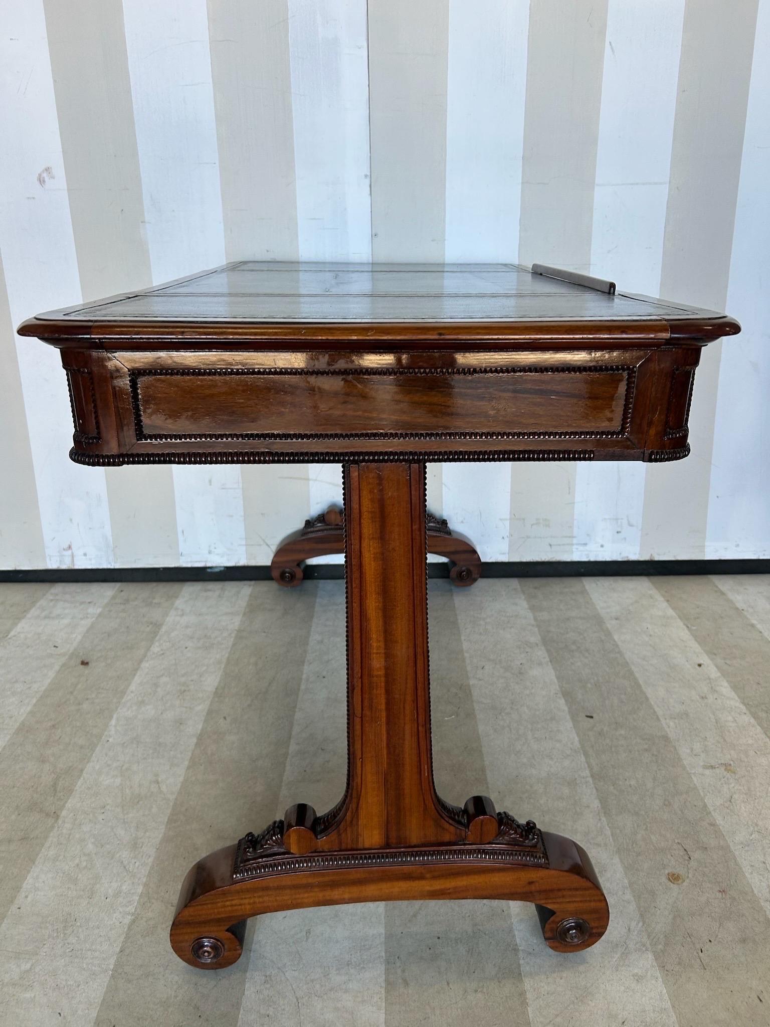 Rare and Unusual Regency Period Metamorphic Leather top Desk and Games Table For Sale 7
