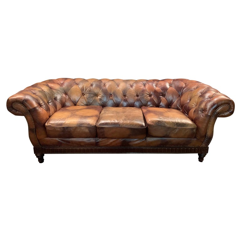 Unusual Vintage Chesterfield Sofa, How Much Does It Cost To Reupholster A Chesterfield Sofa