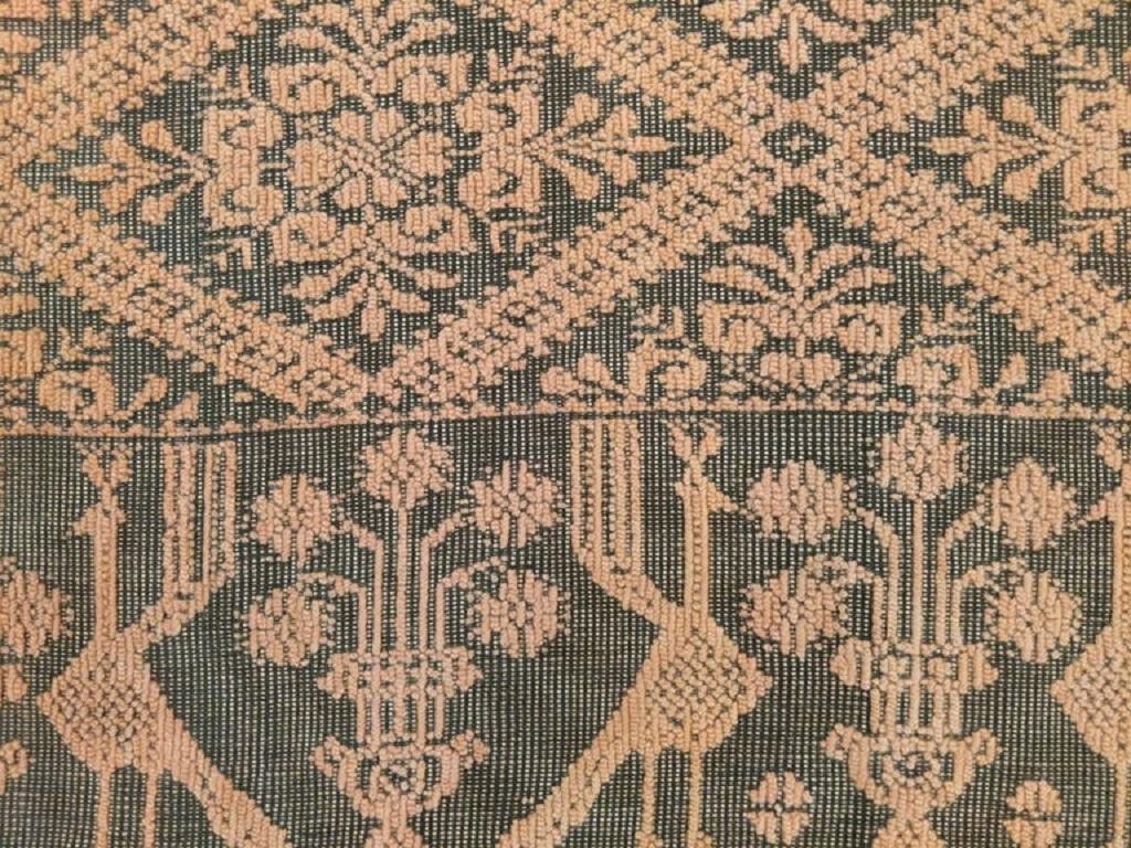 A highly unusual antique rug originating from near Ittiri, located in the north-eastern portion of the Italian island of Sardinia. These were used as covers of sorts because of their soft handle, but could be used equally well as floor coverings in