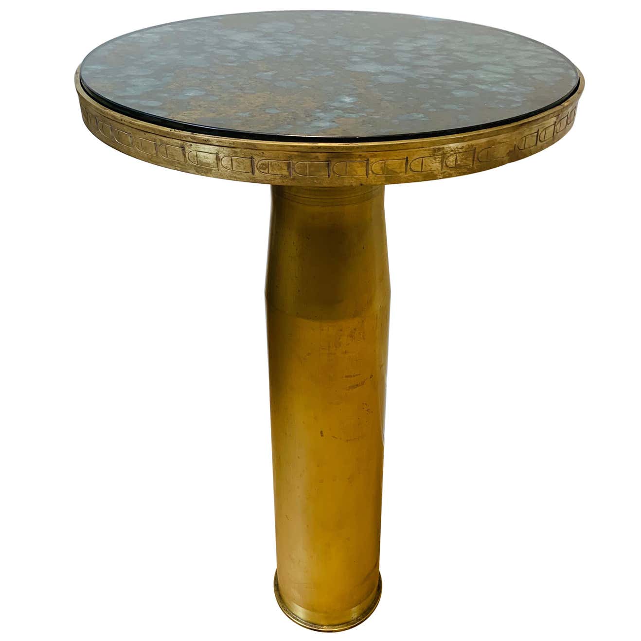 Rare and Unusual, WWII Brass Shell Casing Side Table, with Antique ...