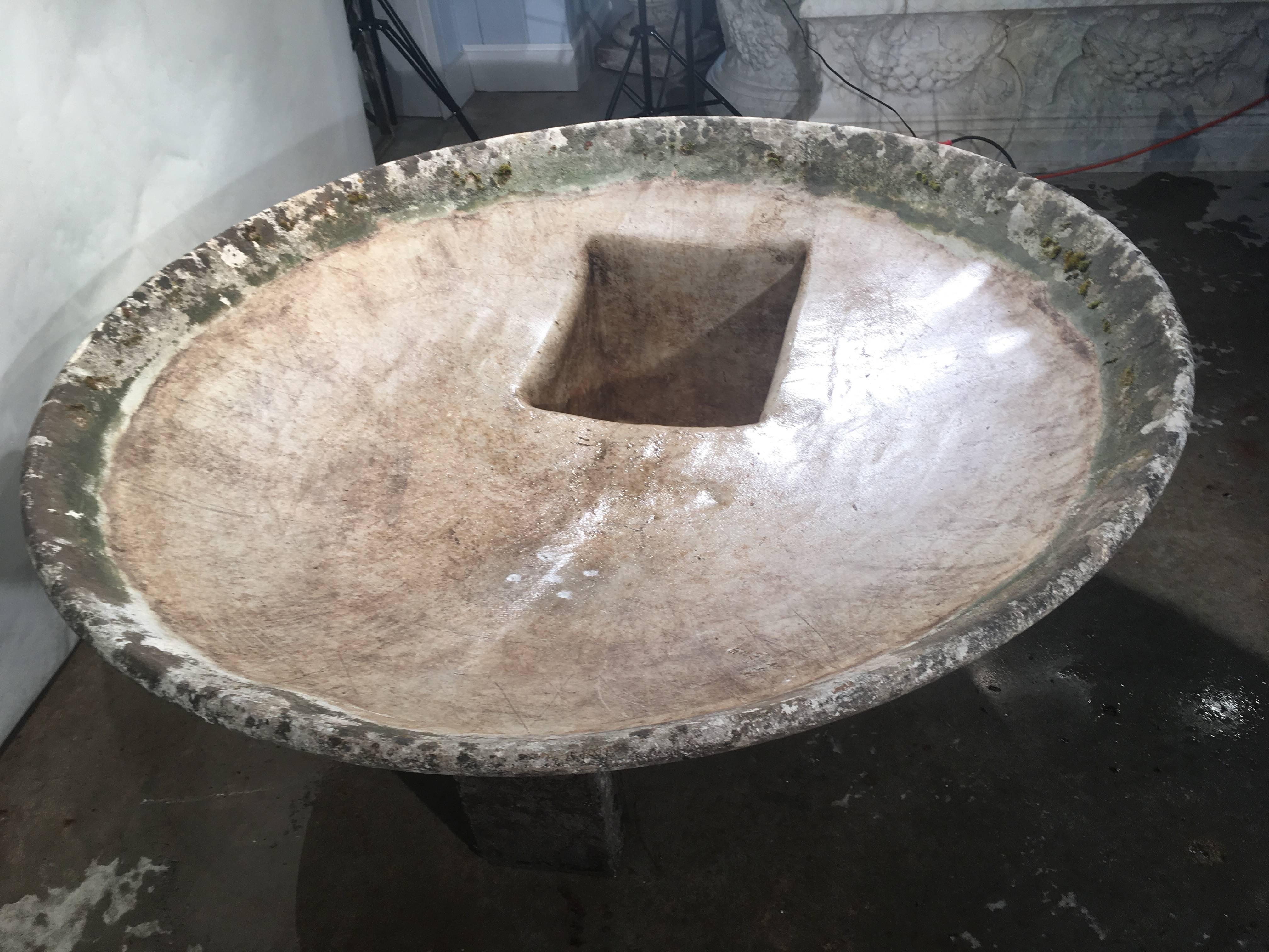 Mid-Century Modern Rare and Very Large Saucer Fountain by Willy Guhl