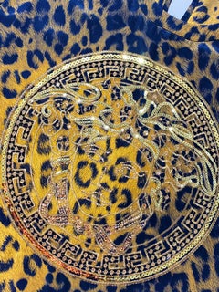 Rare and Vintage Versace - Animal Print Embellished Medusa logo Silk Shirt