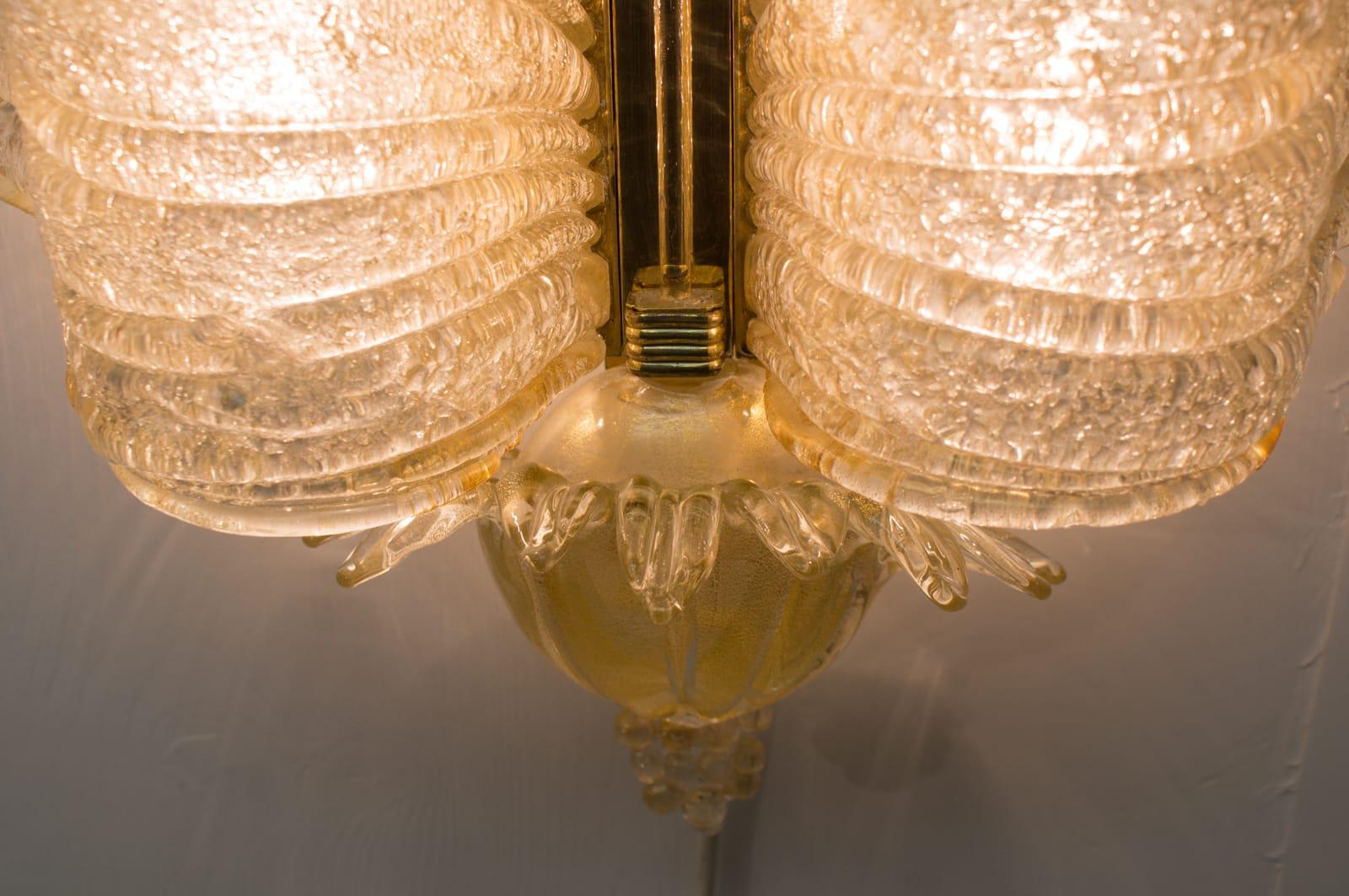 Rare and Wonderful Wall Light by Barovier & Toso, 1950s, Italy For Sale 7