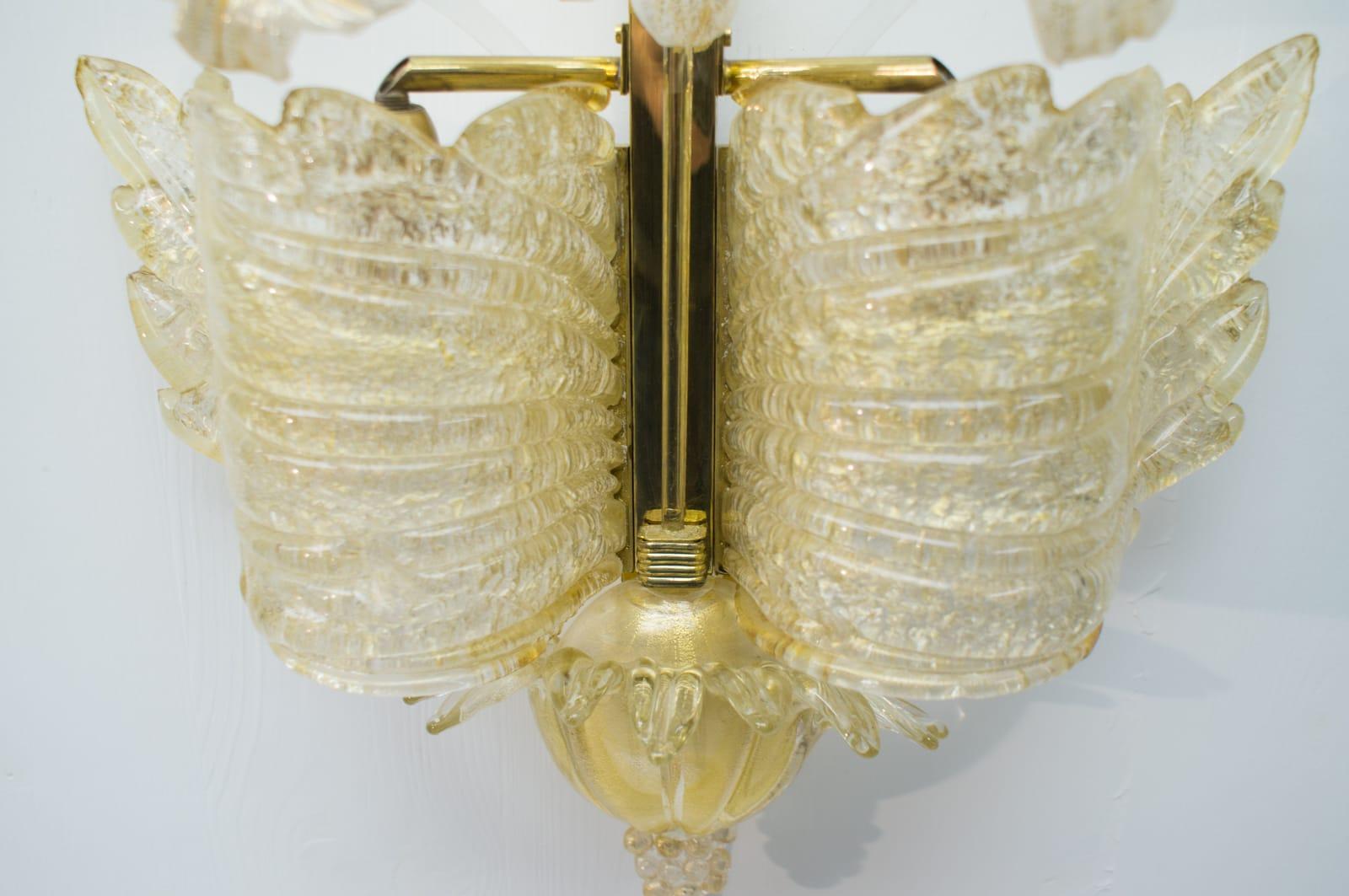Rare and Wonderful Wall Light by Barovier & Toso, 1950s, Italy For Sale 2