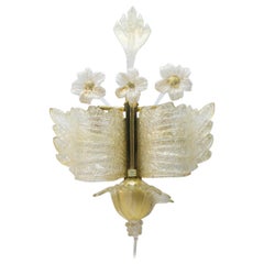 Vintage Rare and Wonderful Wall Light by Barovier & Toso, 1950s, Italy