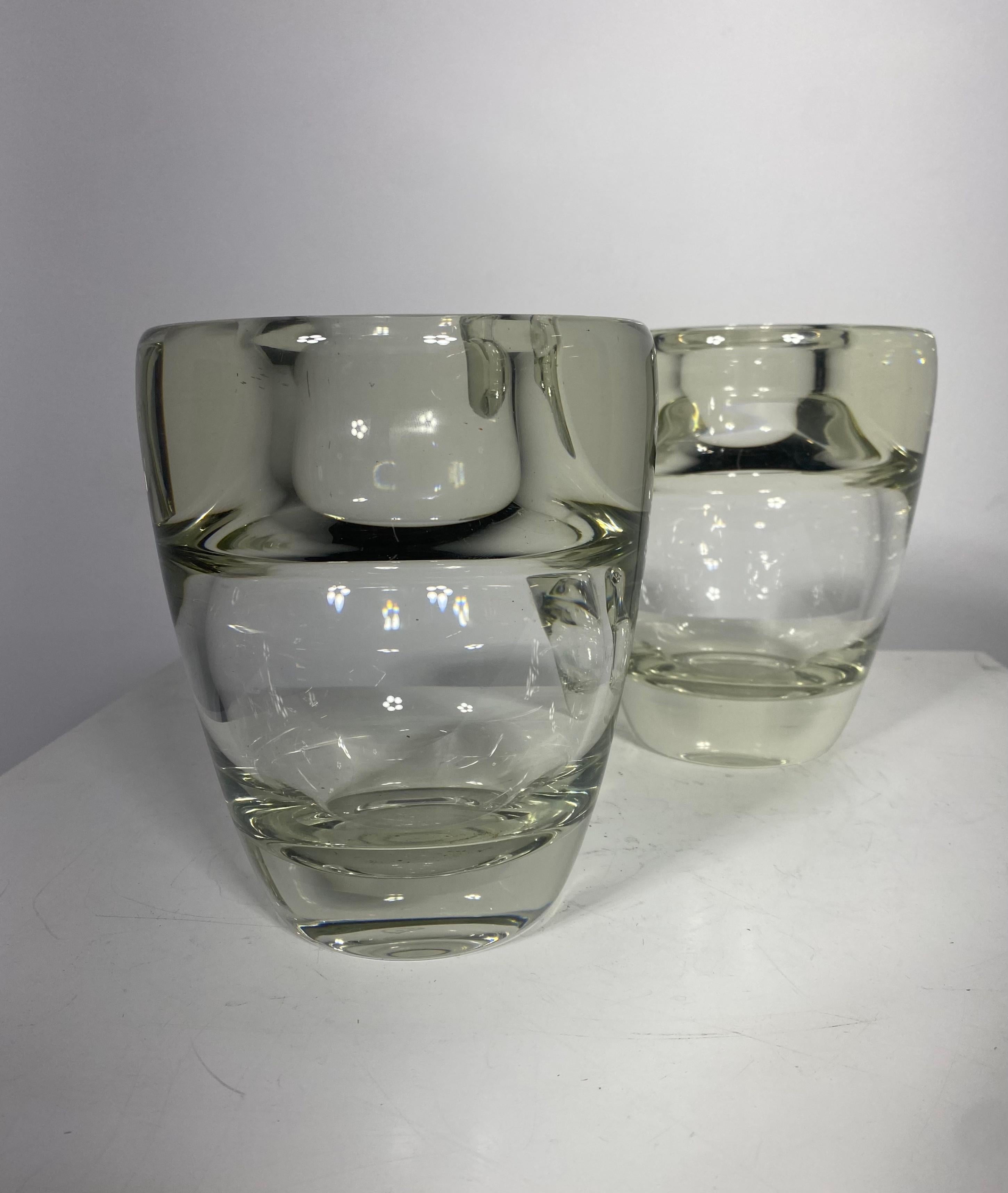 Art Deco Rare Andries Dirk Copier Vase, Leerdam, Netherlands, 1937 Pair Avail For Sale