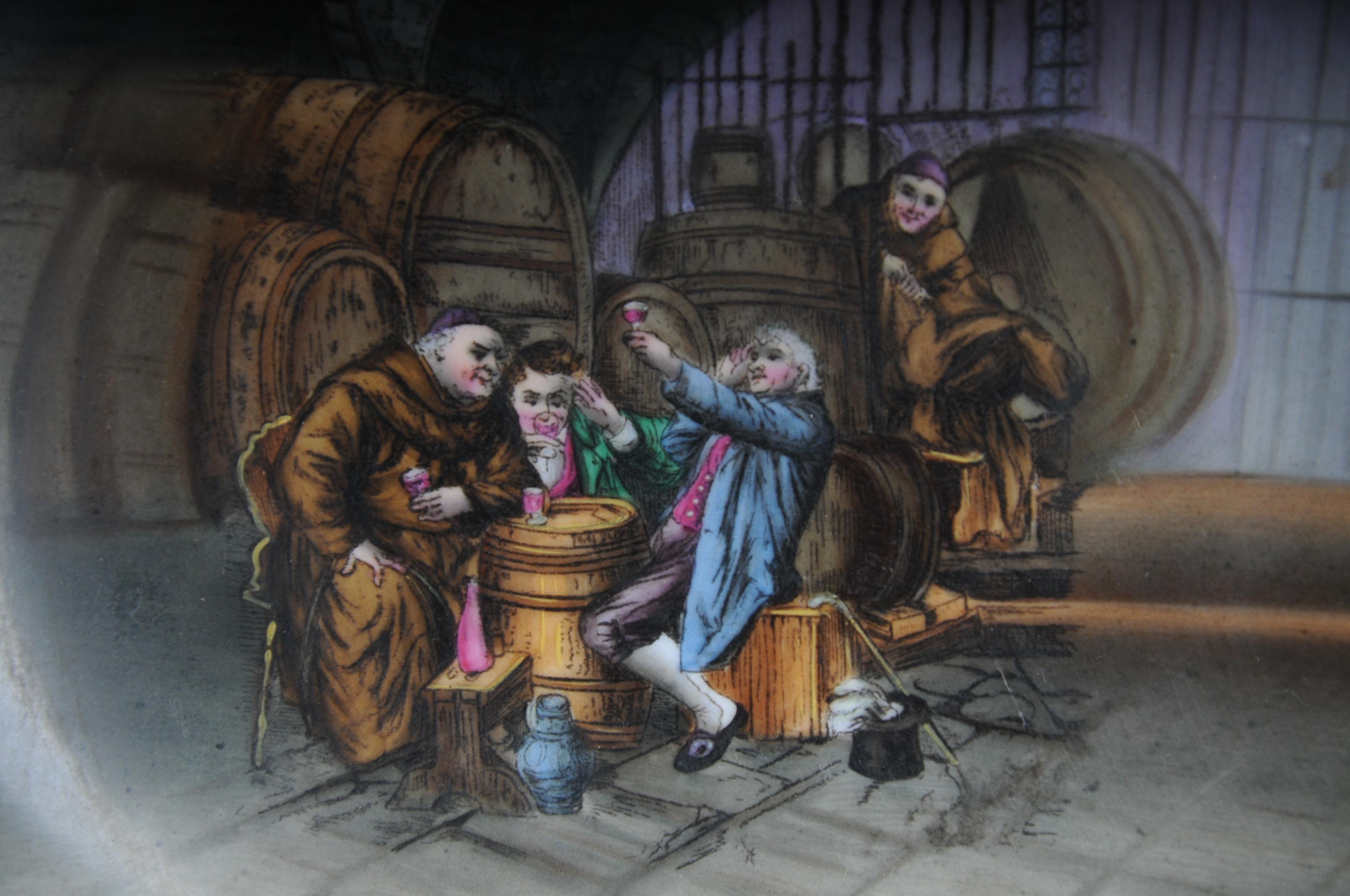 Seltenes Engelsrelief-Porzellan-Gemälde, Bierkeller, 1890 im Angebot 6