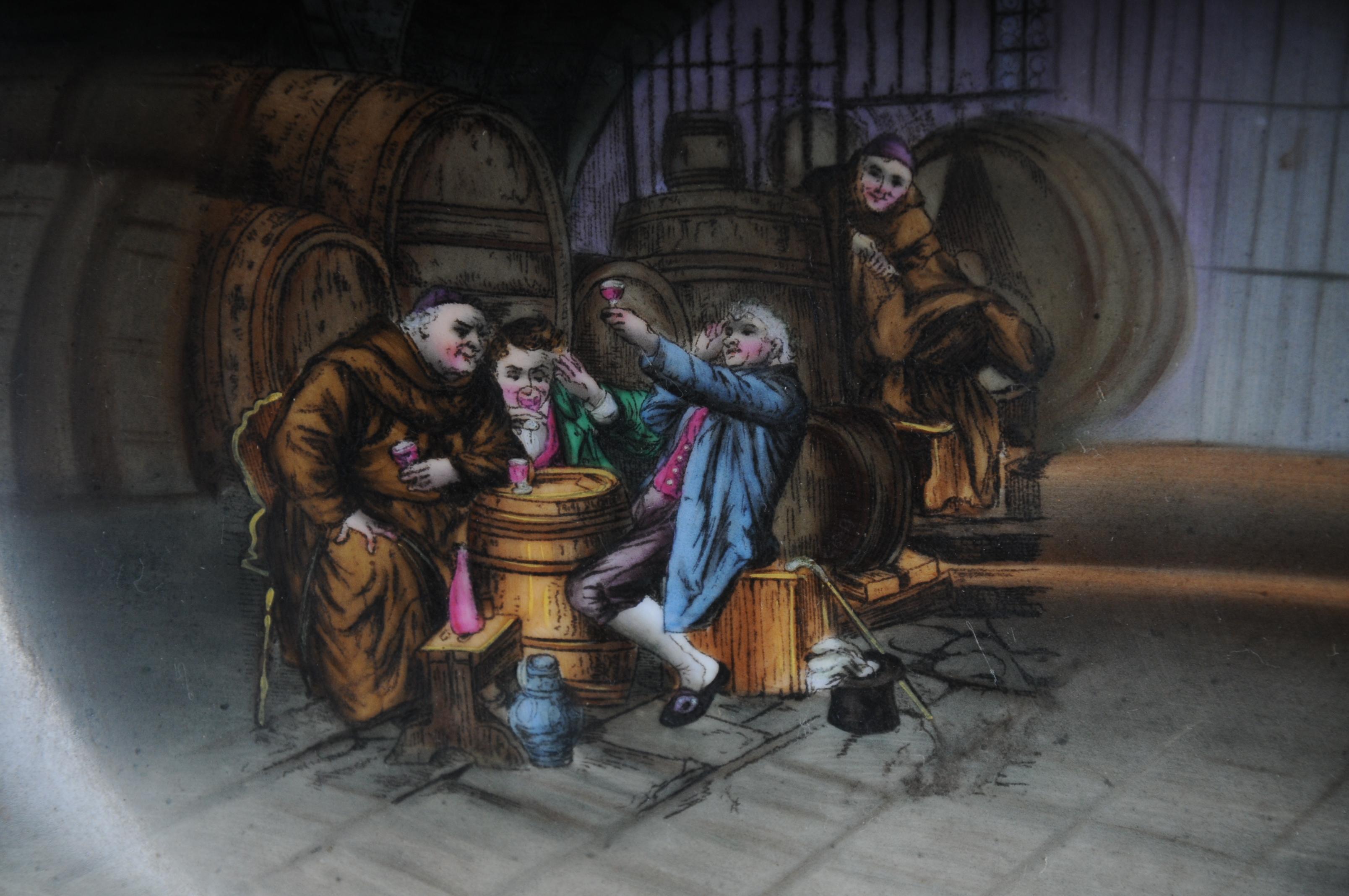 Seltenes Engelsrelief-Porzellan-Gemälde, Bierkeller, 1890 im Angebot 7