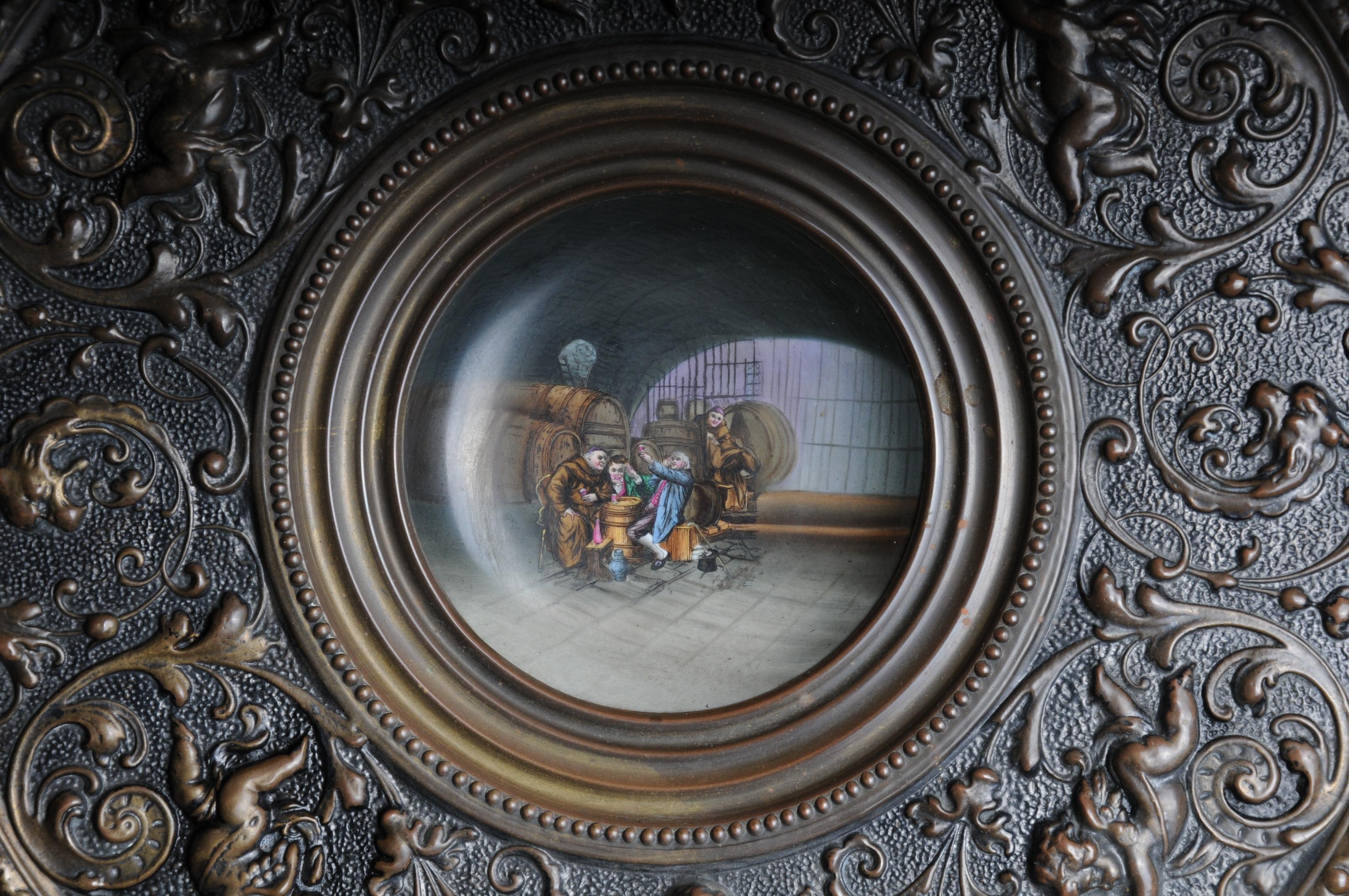 Seltenes Engelsrelief-Porzellan-Gemälde, Bierkeller, 1890 im Angebot 5