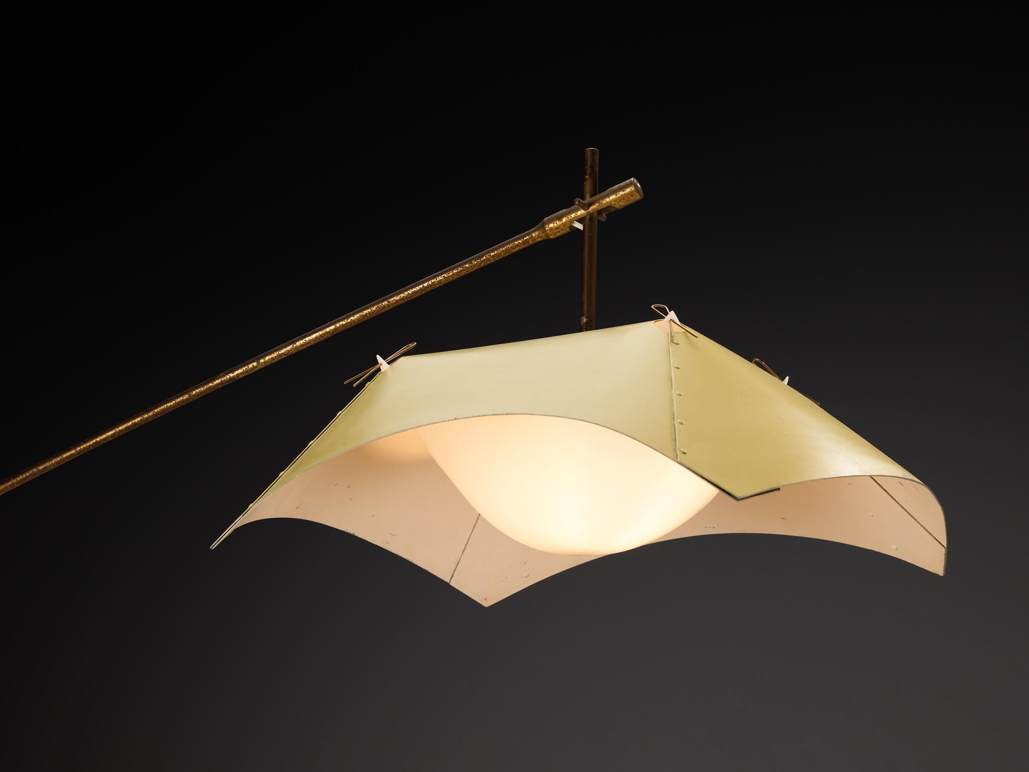 Rara lámpara de pie Angelo Lelii para Arredoluce mediados del siglo XX en venta