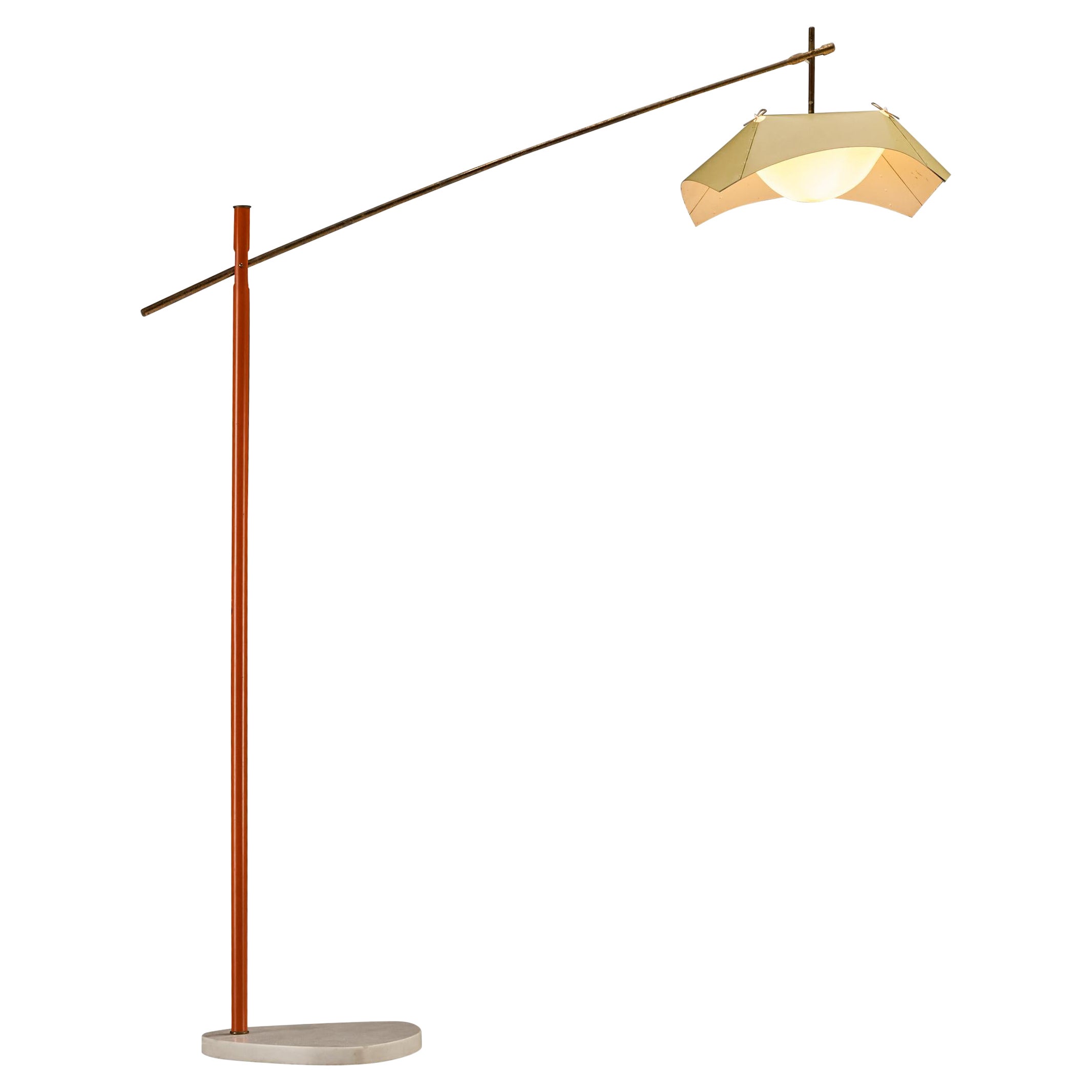 Rare Angelo Lelii for Arredoluce Floor Lamp