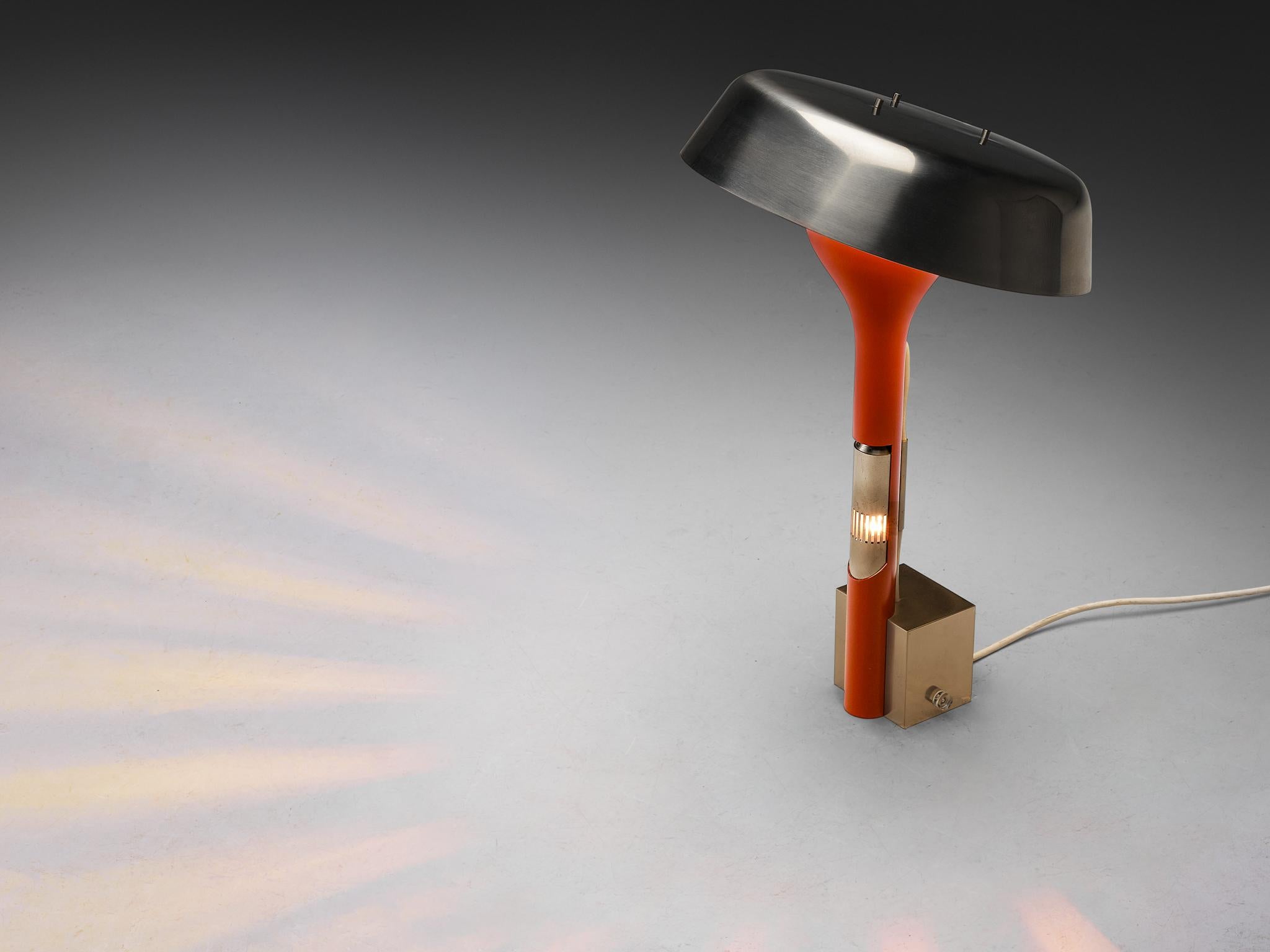 Rara lámpara de sobremesa Angelo Lelii para Arredoluce con dos puntos de luz en Bueno estado para la venta en Waalwijk, NL