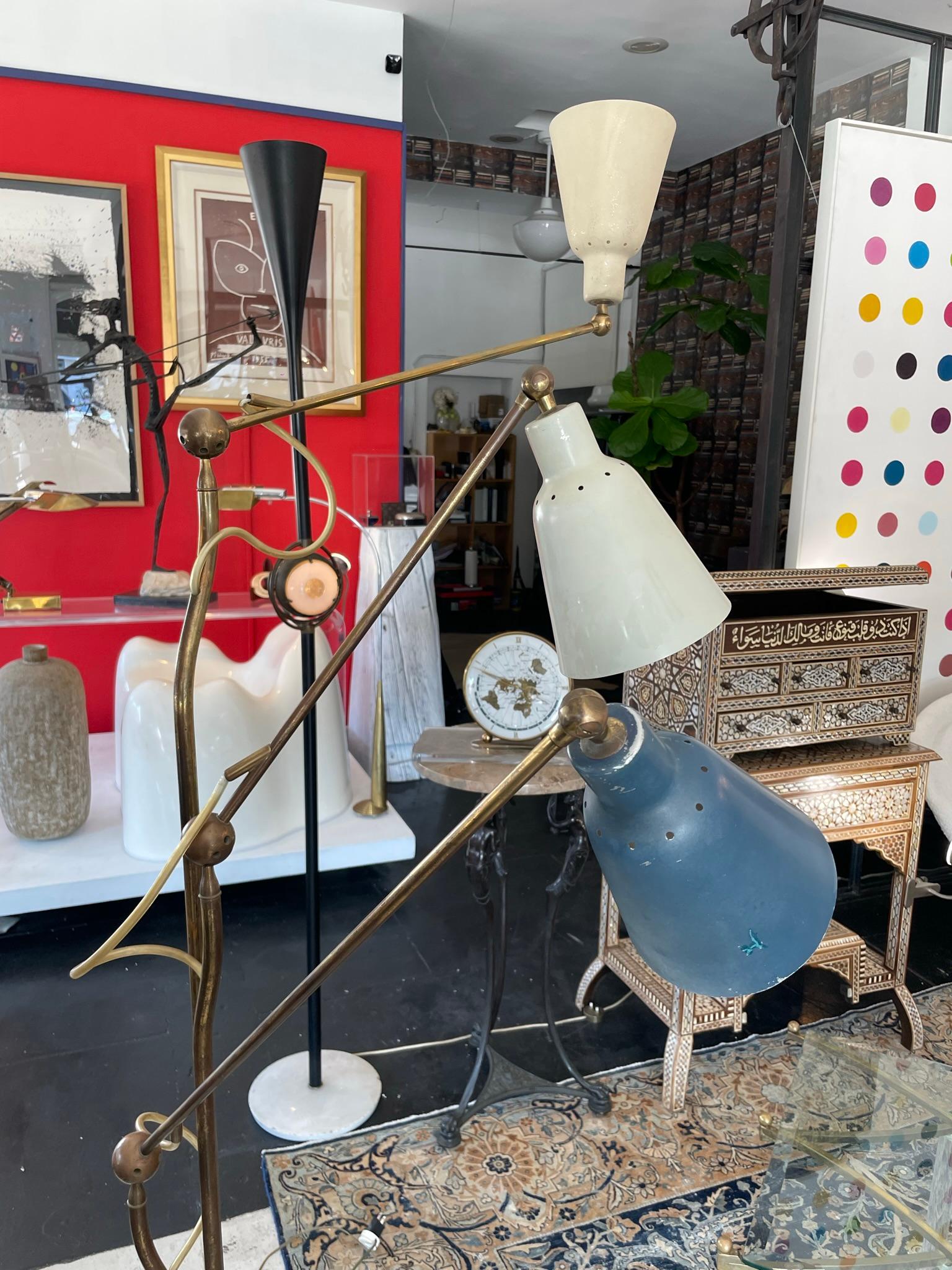 Mid-Century Modern Rare lampadaire Angelo Lelli en vente