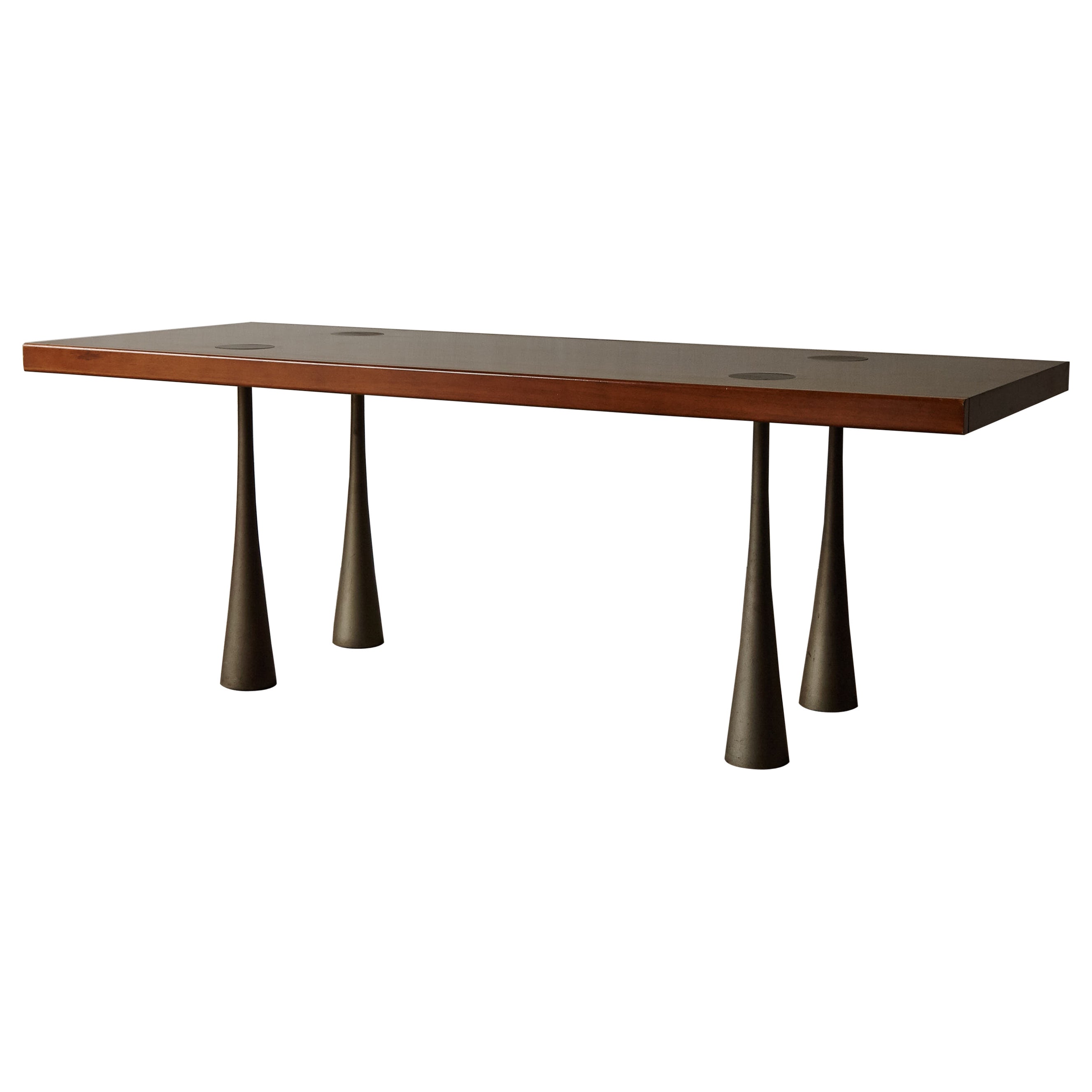Rare Angelo Mangiarotti Dining Table, La Sorgente Dei Mobili, Italy, 1970s