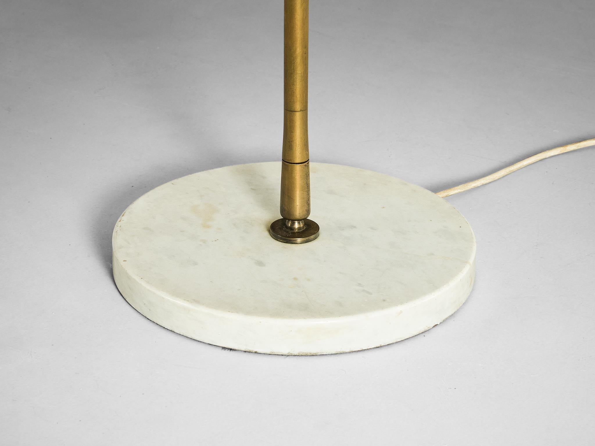Rare Angelo Ostuni for O-Luce Floor Lamp with Ocher Yellow Shade  For Sale 1