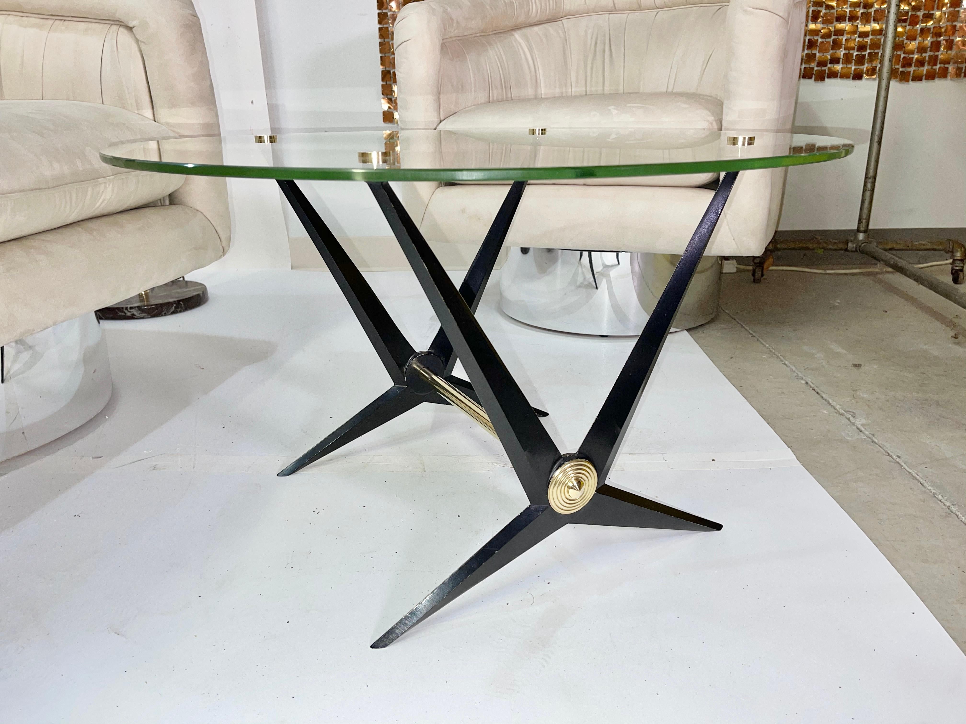 Mid-Century Modern Rare Angelo Ostuni Round Cocktail Table For Sale