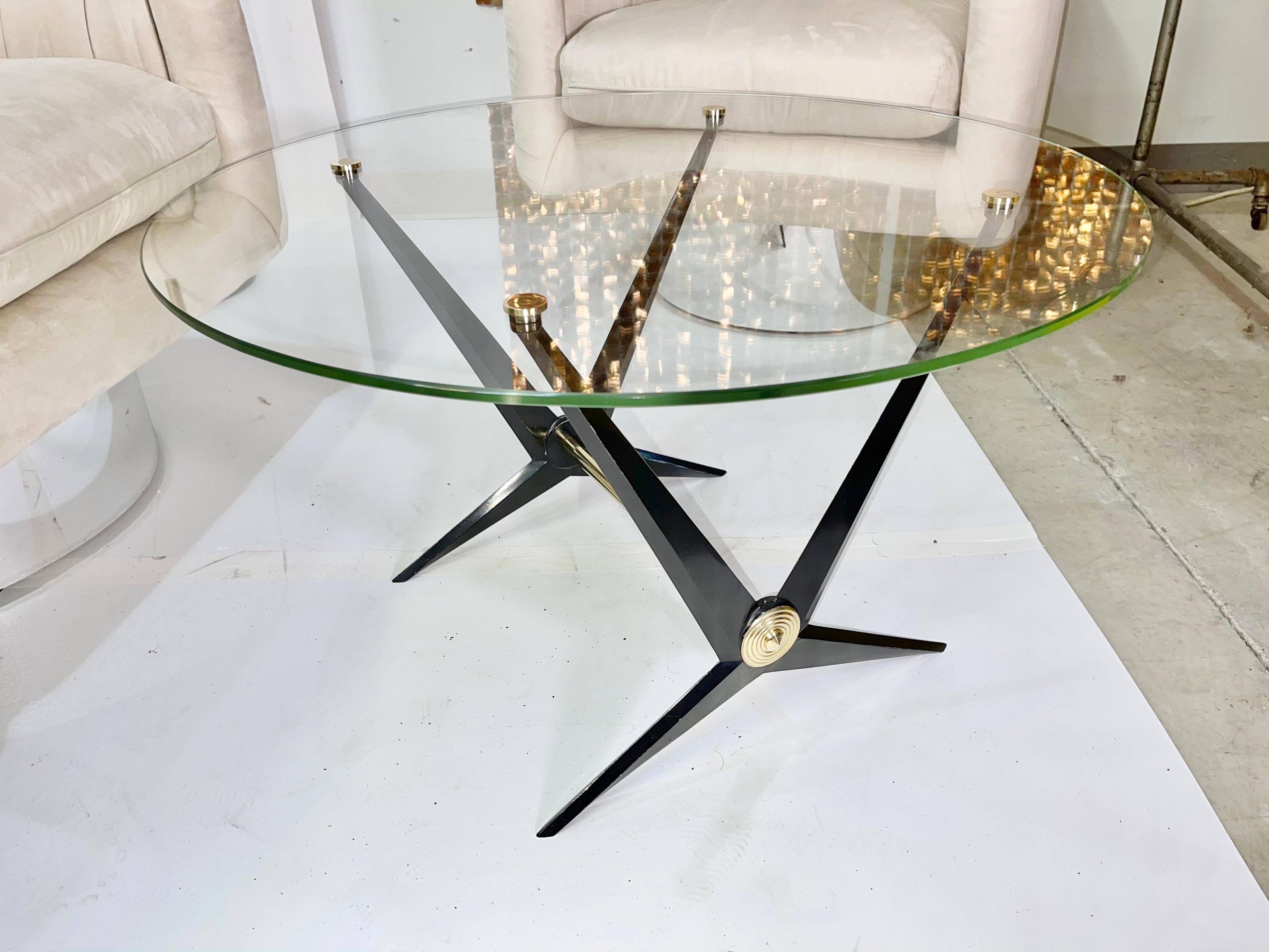Rare Angelo Ostuni Round Cocktail Table In Good Condition For Sale In Hanover, MA