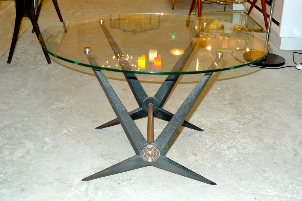 Rare Angelo Ostuni Round Cocktail Table For Sale 2