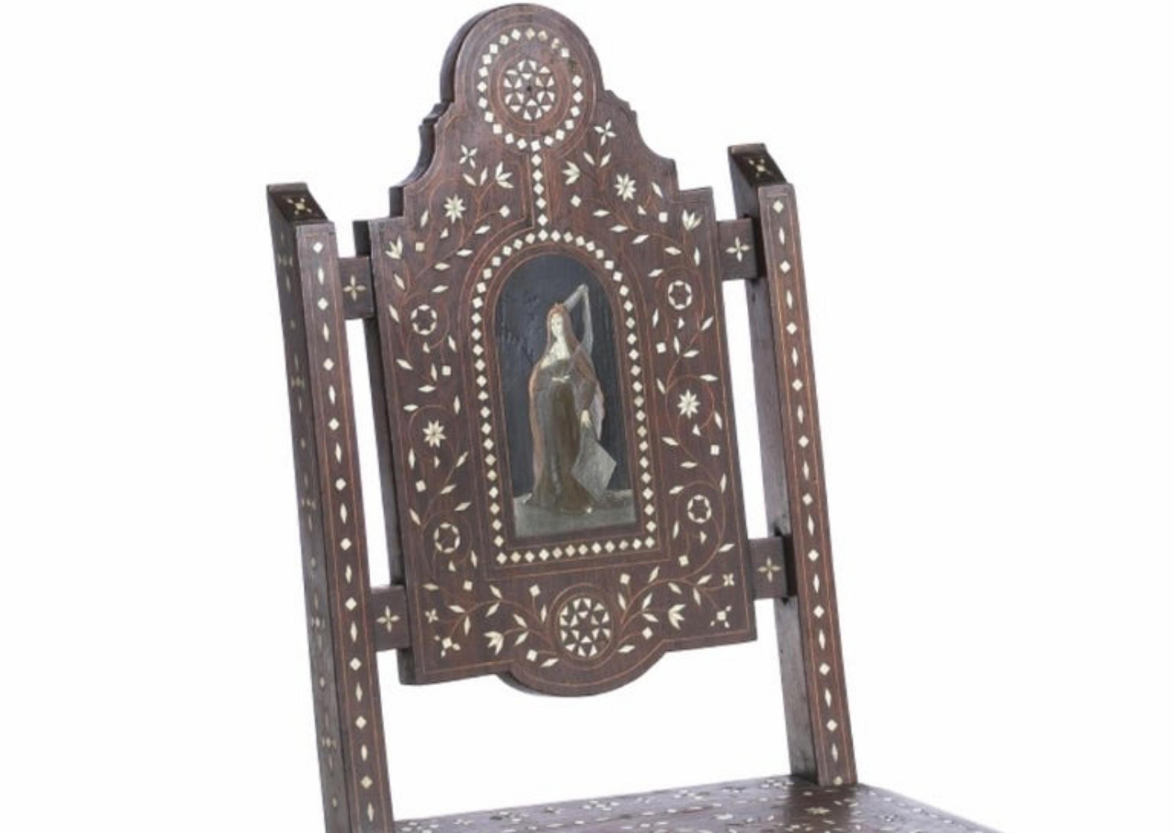 Anglo-indien Chaise anglo-indienne rare 19ème siècle en vente
