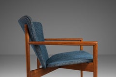 Rare Angular Lounge Chair / Armchair in Walnut After Nanna Ditzel, c. 1960s