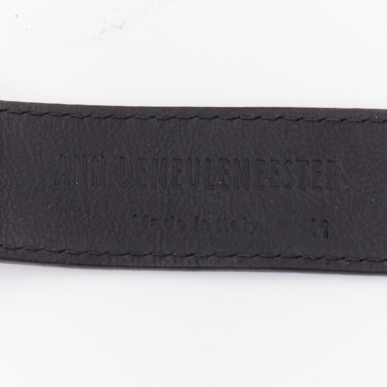 rare ANN DEMEULEMEESTER Vintage leather macrame fringe small pouch tiered belt For Sale 4