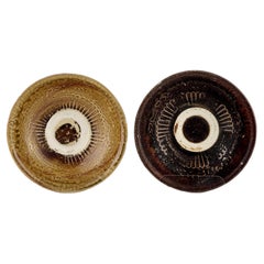 Rare Annamese Stoneware Bowls with Brown-Green Glaze, Vietnam, 14th–15th Century