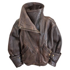 Rare Anne Marie Beretta Grained Leather Bomber