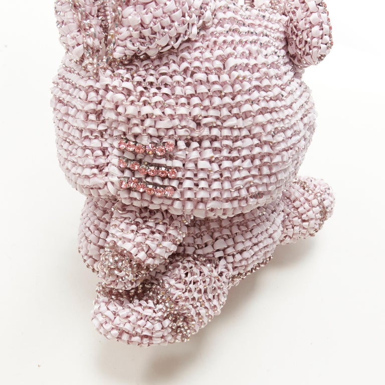 HELLO KITTY Anteprima 3D Woven Pink & Silver Wire and Ribbon