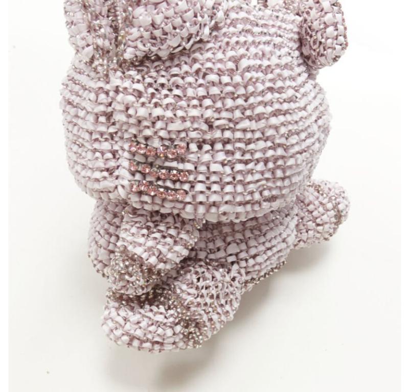 rare ANTEPRIMA HELLO KITTY pink crystal bow silk ribbon Signature wire bag 4