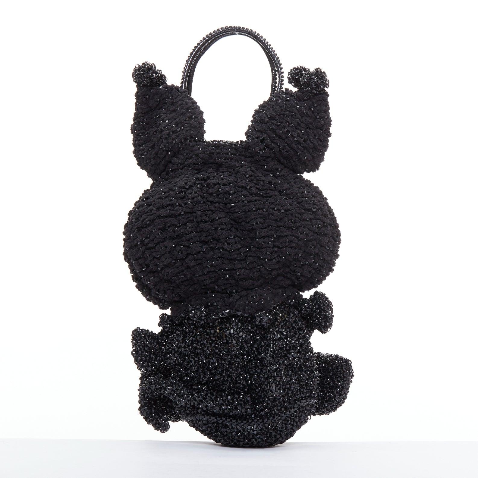 raro ANTEPRIMA SMy Melody Kuromi Sanrio nero filo rosa teschio tote bag in vendita 1