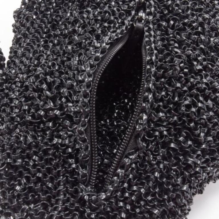 rare ANTEPRIMA Wire Bag  black fur belly woven acrylic penguin chain crossbody For Sale 5