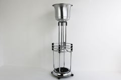 Rare Antiqu Art Deco Umbrella Holder / Plant Stand by Demeyere 1930 Chrome Rack