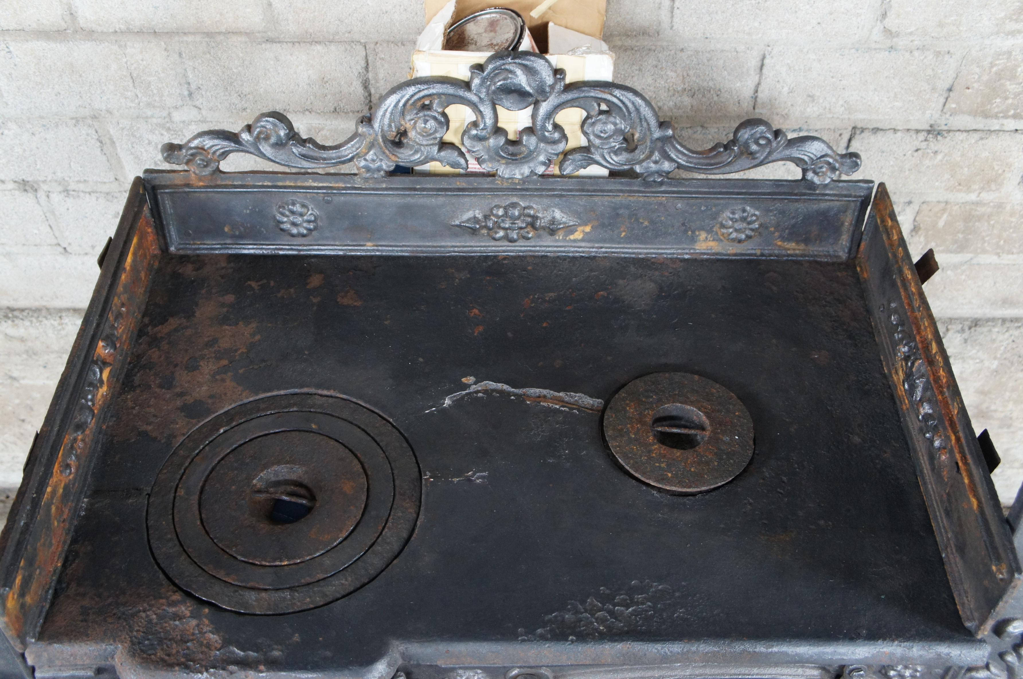 Victorian Rare Antique 1840s Cornish Cast Iron Kitchen Range Oven Fireplace Stove Cooker